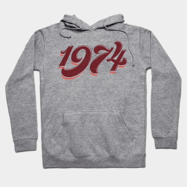 The Seventies - 1974 Hoodie by LeftCoast Graphics